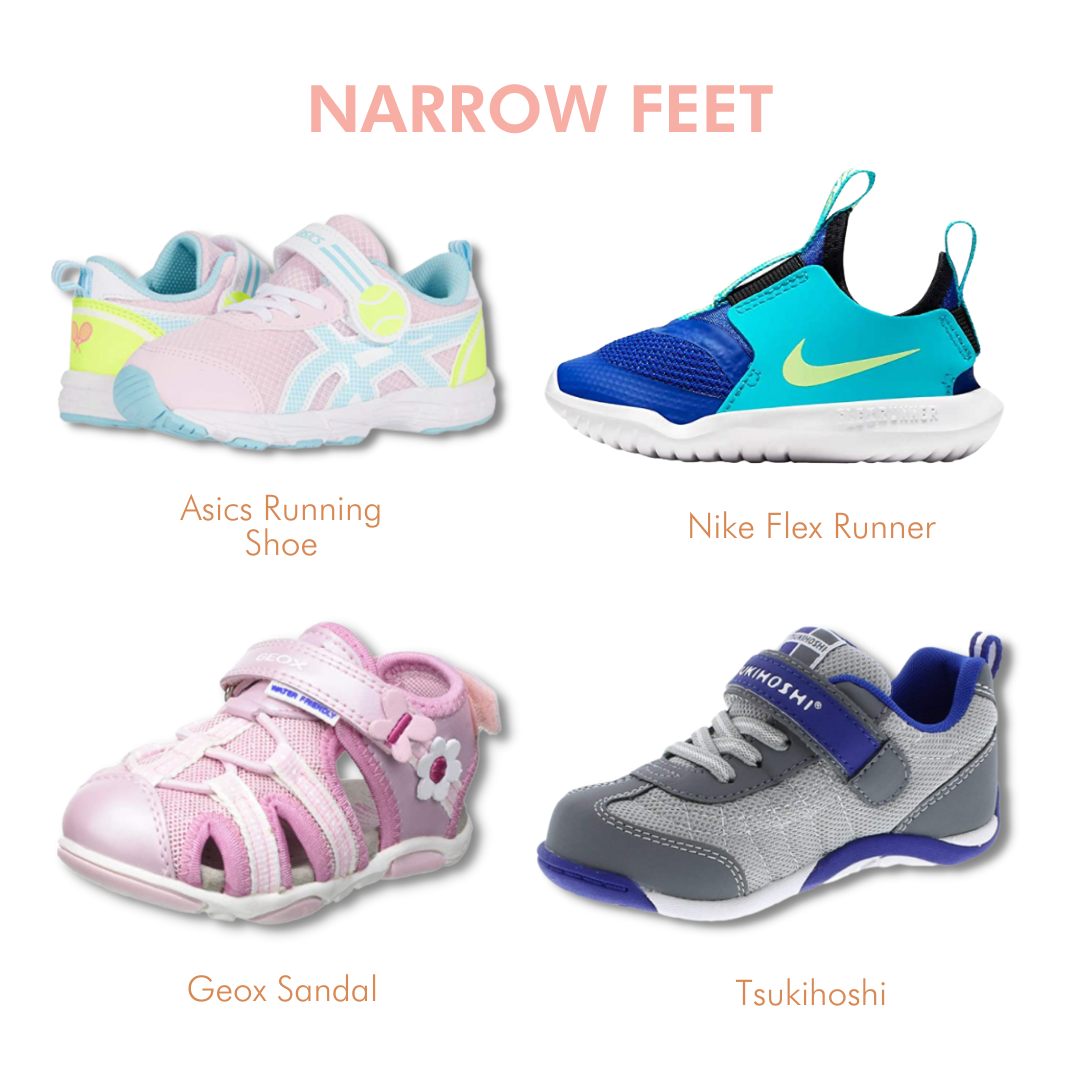 Kids shoes 2025 for narrow feet
